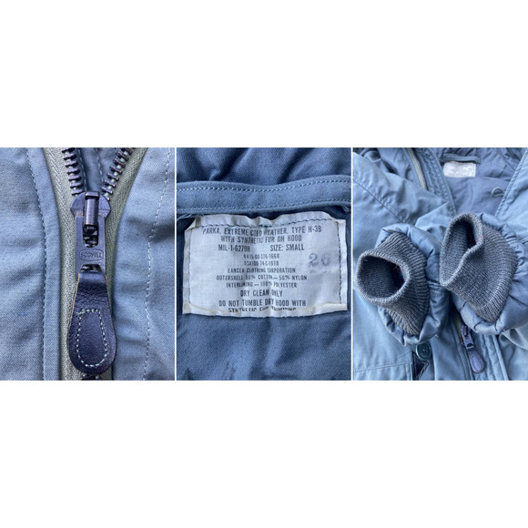 Size S USAF N-3B Cold Weather Flight Parka Jacket Vintage 70s - Picture 4 of 4